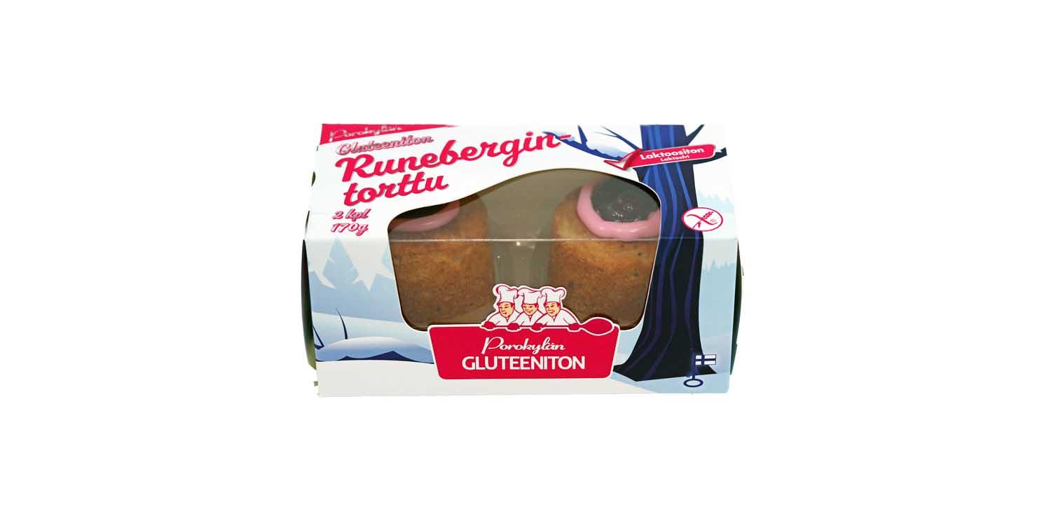 Porokylän gluteeniton runebergintorttu