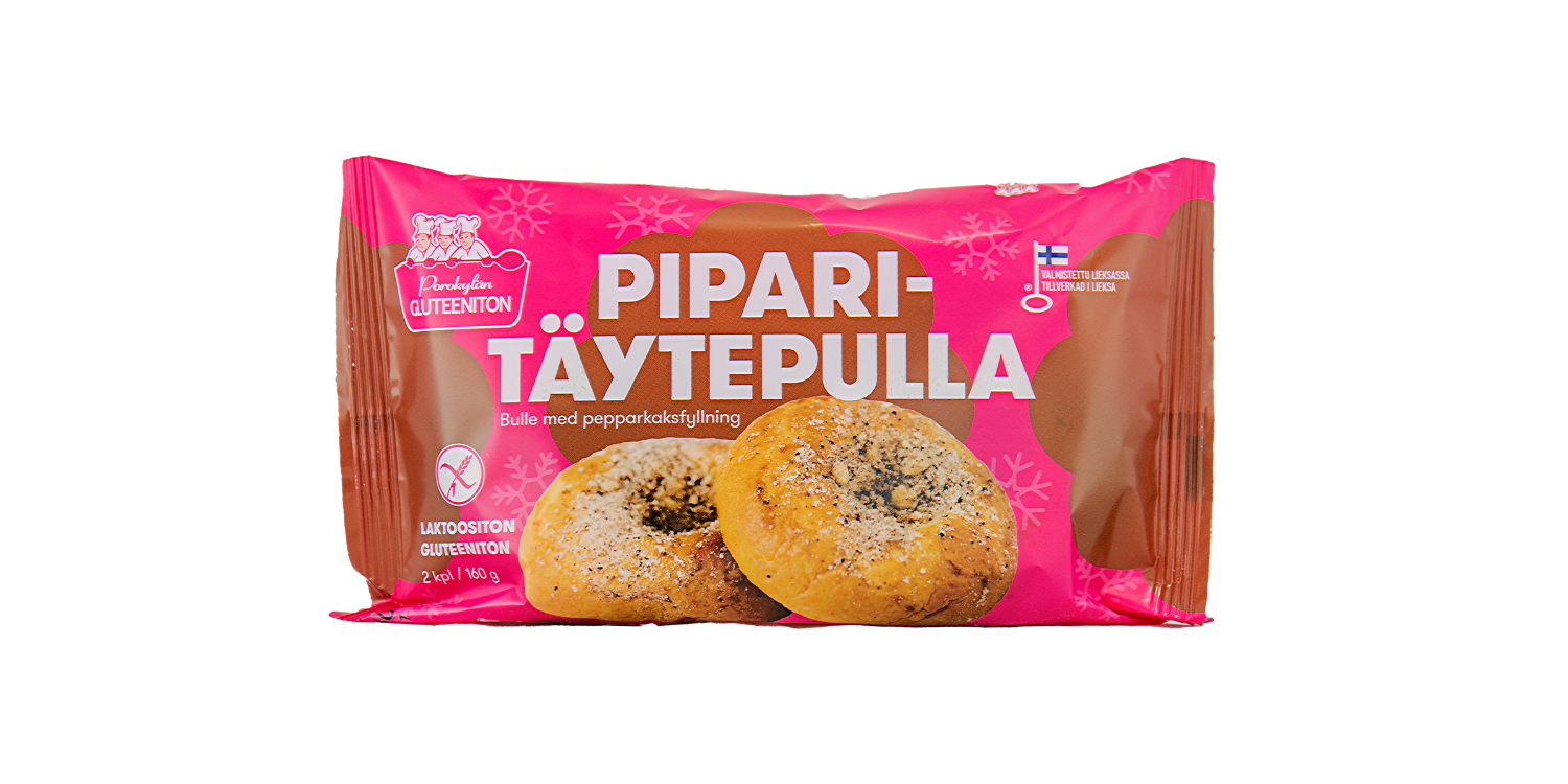 Gluteeniton Piparitäytepulla